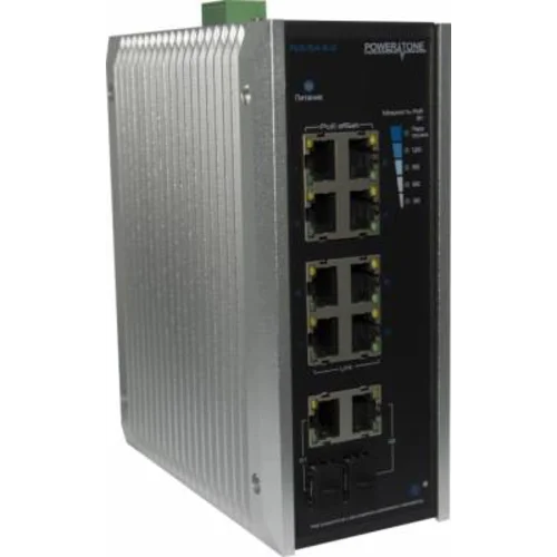 Уличный PoE коммутатор PUS-154-8-2i 8 10/100BASE-TX 802.3af&at+ 2Gb combo расширенный диапазон температур, неуправляемый (некондиция)